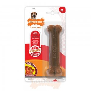 Nylabone Bacon Bone – Medium Extreme Chews Toys USA | GZDYV-9416