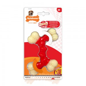 Nylabone Bacon Double Bone – Medium Extreme Chews Toys USA | KLPZH-1047