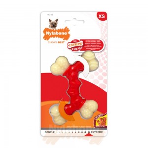 Nylabone Bacon Double Bone – X-Small Extreme Chews Toys USA | TJYVB-2531