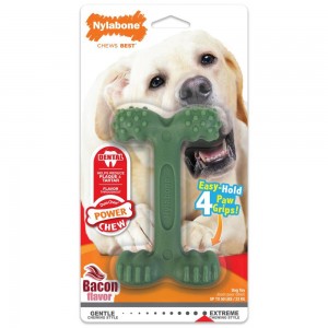 Nylabone Bacon Easy Hold Bone – Large Extreme Chews Toys USA | VXHDJ-2194