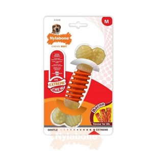 Nylabone Bacon Pro Action Bone – Medium Extreme Chews Toys USA | YZSMC-2470