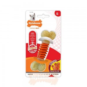 Nylabone Bacon Pro Action Bone – Small Extreme Chews Toys USA | RSHAF-0946