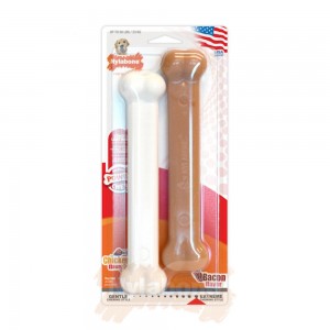 Nylabone Bacon / Chicken Bone Twin Pack – Large Extreme Chews Toys USA | DCNLT-3984