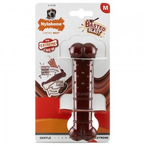 Nylabone Bacon & Steak Basted Bone – Medium Extreme Chews Toys USA | CWVIJ-1895