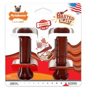 Nylabone Basted Blast Original & Textured Bone Power Chew Toys USA | QTFPY-5791