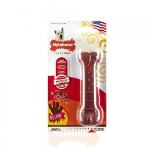 Nylabone Beef Jerky Textured Bone – Small Extreme Chews Toys USA | WOJPS-8950