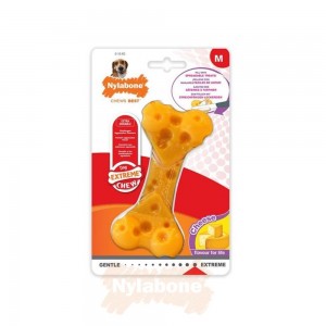 Nylabone Cheese Texture Cheese Bone – Medium Extreme Chews Toys USA | AJYNI-1894