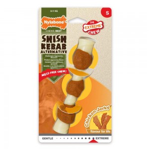 Nylabone Chicken Jerky Shish Kebab – Small Extreme Chews Toys USA | CDPTX-7926