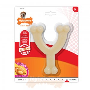 Nylabone Chicken Wishbone – Medium Extreme Chews Toys USA | NQTFS-5807