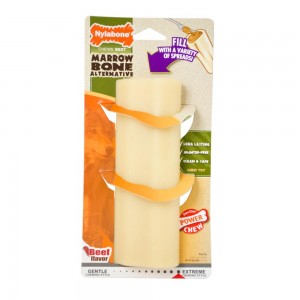 Nylabone Giant Marrow Bone Alternative Beef Flavor Power Chew Toys USA | LWIFP-7936