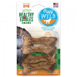 Nylabone Healthy Edibles WILD All-Natural Long Lasting Puppy Dog Chew Treats USA | QZRGD-5249