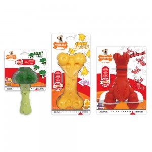 Nylabone Lobster, Cheese, & Broccoli Pack Power Chew Toys USA | TKVIU-8753