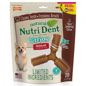 Nylabone Nutri Dent Easy Hold Trios Dental Treats Dog Chew Treats USA | IPCMJ-0683