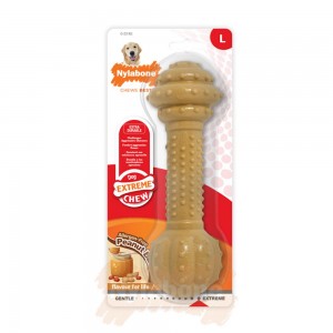 Nylabone Peanut Butter Barbell – Large Extreme Chews Toys USA | NCRKJ-0813