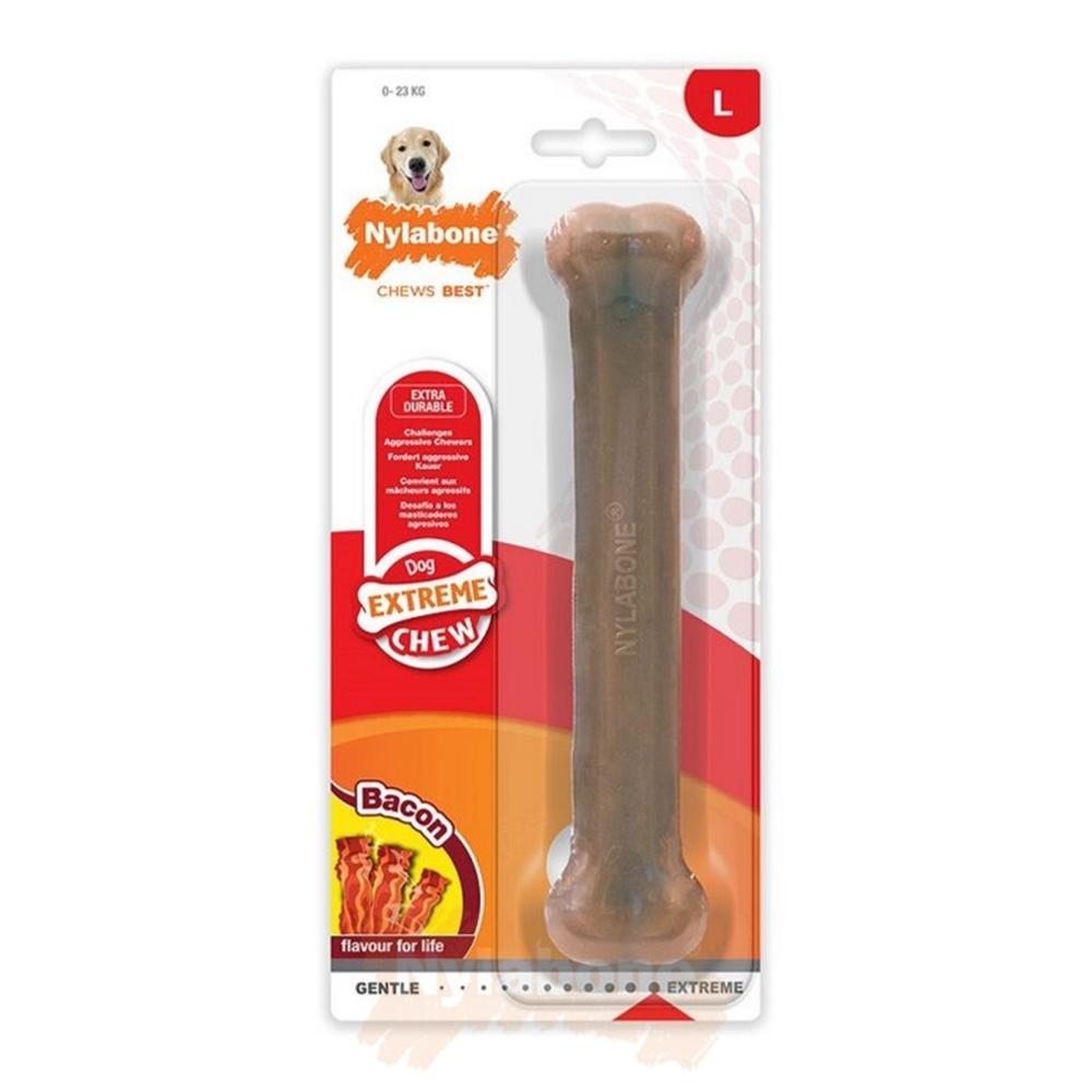 Nylabone Bacon Bone – Large Extreme Chews Toys  USA |  OFDNI-6482