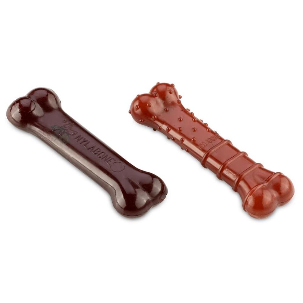 Nylabone Bacon & Steak Basted Bone Twin Pack – Small Extreme Chews Toys  USA |  BJKRO-0482