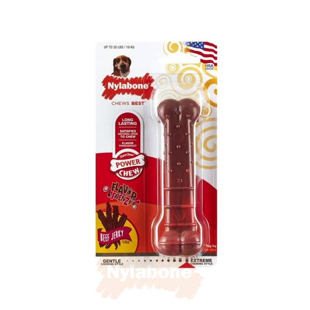 Nylabone Beef Jerky Textured Bone – Medium Extreme Chews Toys  USA |  MJKHD-7835