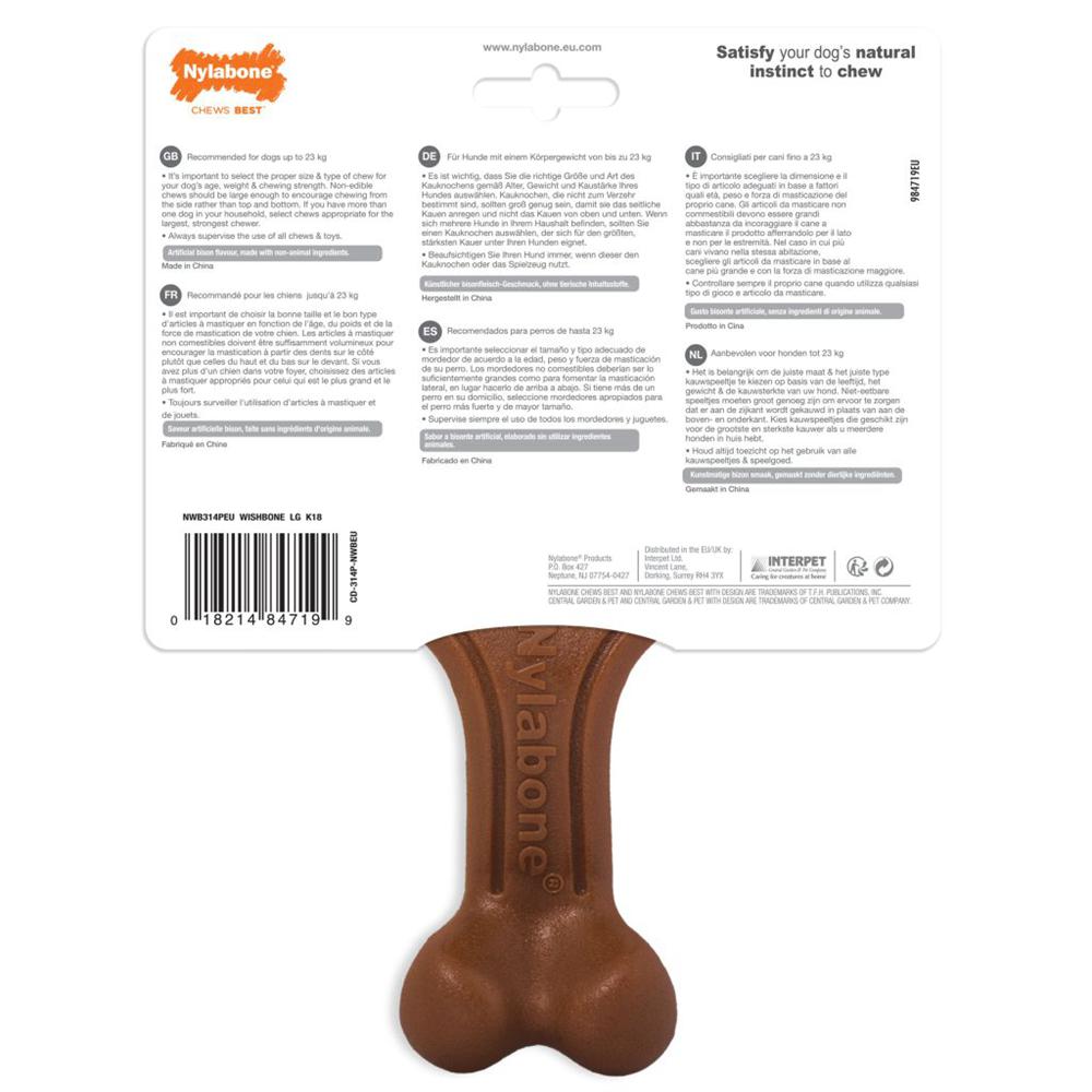 Nylabone Bison Wishbone – Large Extreme Chews Toys  USA |  RUDZM-6081