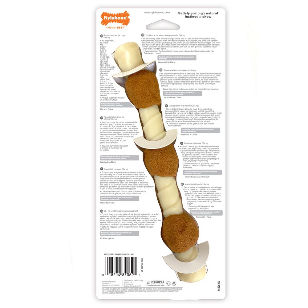 Nylabone Chicken Jerky Shish Kebab – X-Large Extreme Chews Toys  USA |  NBAZX-5402