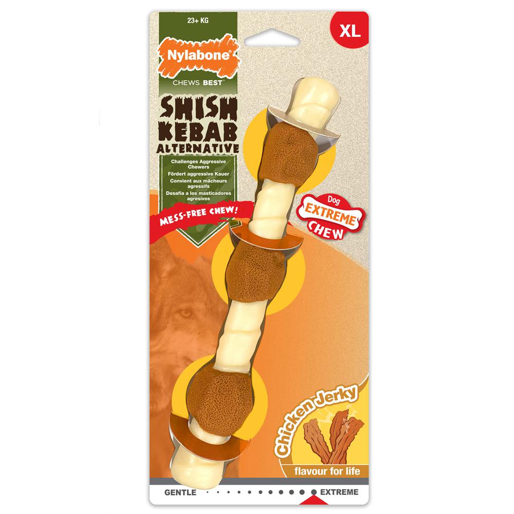 Nylabone Chicken Jerky Shish Kebab – X-Large Extreme Chews Toys  USA |  NBAZX-5402