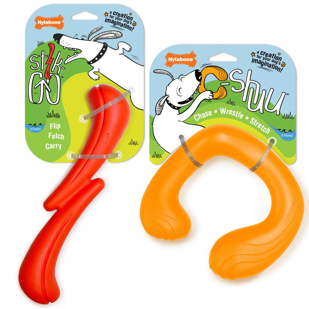 Nylabone Creative Play C-Shuu and Stik-Go Interactives Bundle Interactive Dog Play Toys  USA |  AQYIG-1654