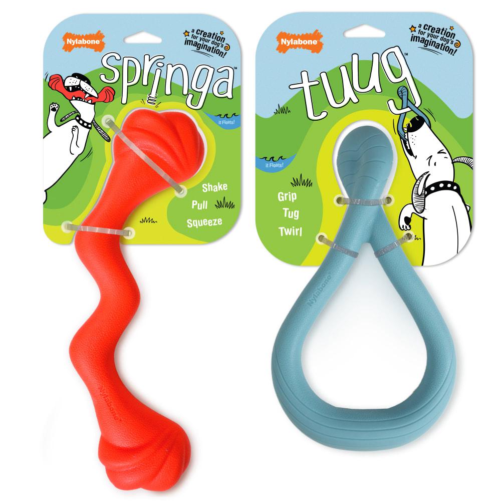 Nylabone Creative Play Springa and Tuug Interactives Bundle Interactive Dog Play Toys  USA |  AHZLQ-2693