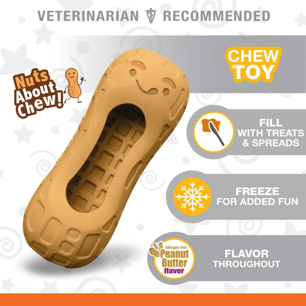 Nylabone Fillable Peanut Dog Treat Toys  USA |  UBFVT-0182