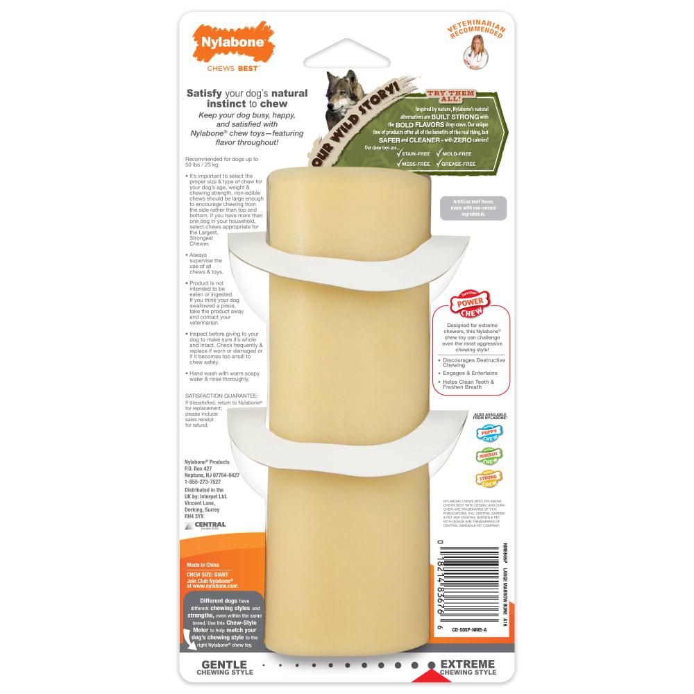 Nylabone Giant Marrow Bone Alternative Beef Flavor Power Chew Toys  USA |  LWIFP-7936