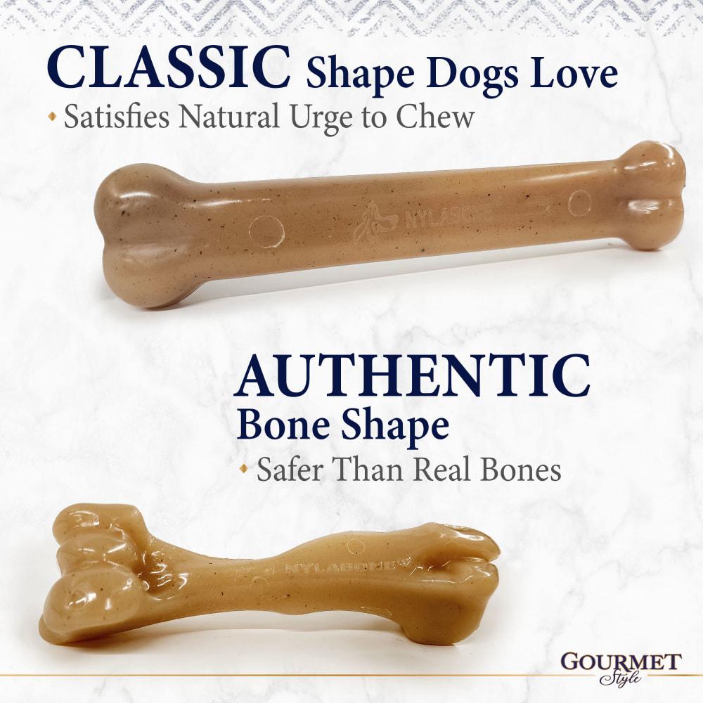 Nylabone Gourmet Style Classic Bone & Femur Bone Twin Pack Strong Chew Toys For Dogs  USA |  BLSUJ-8634