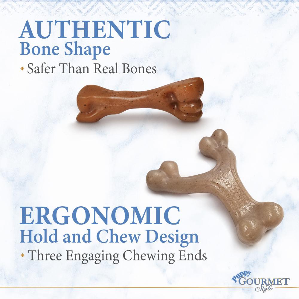 Nylabone Gourmet Style Twin Pack Puppy Chew Toys  USA |  HRUQW-4179