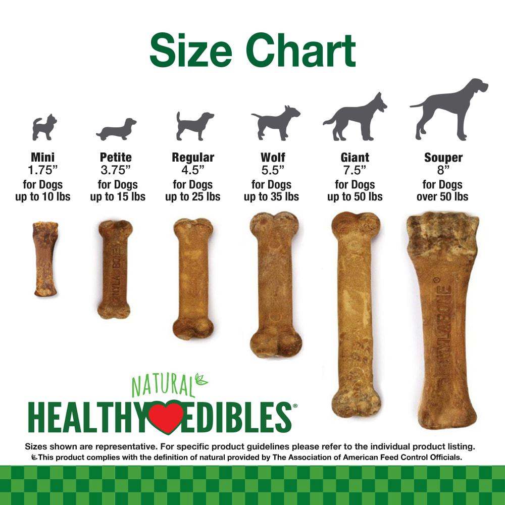 Nylabone Healthy Edibles All-Natural Long Lasting Dog Chew Treats  USA |  GCQDU-4203