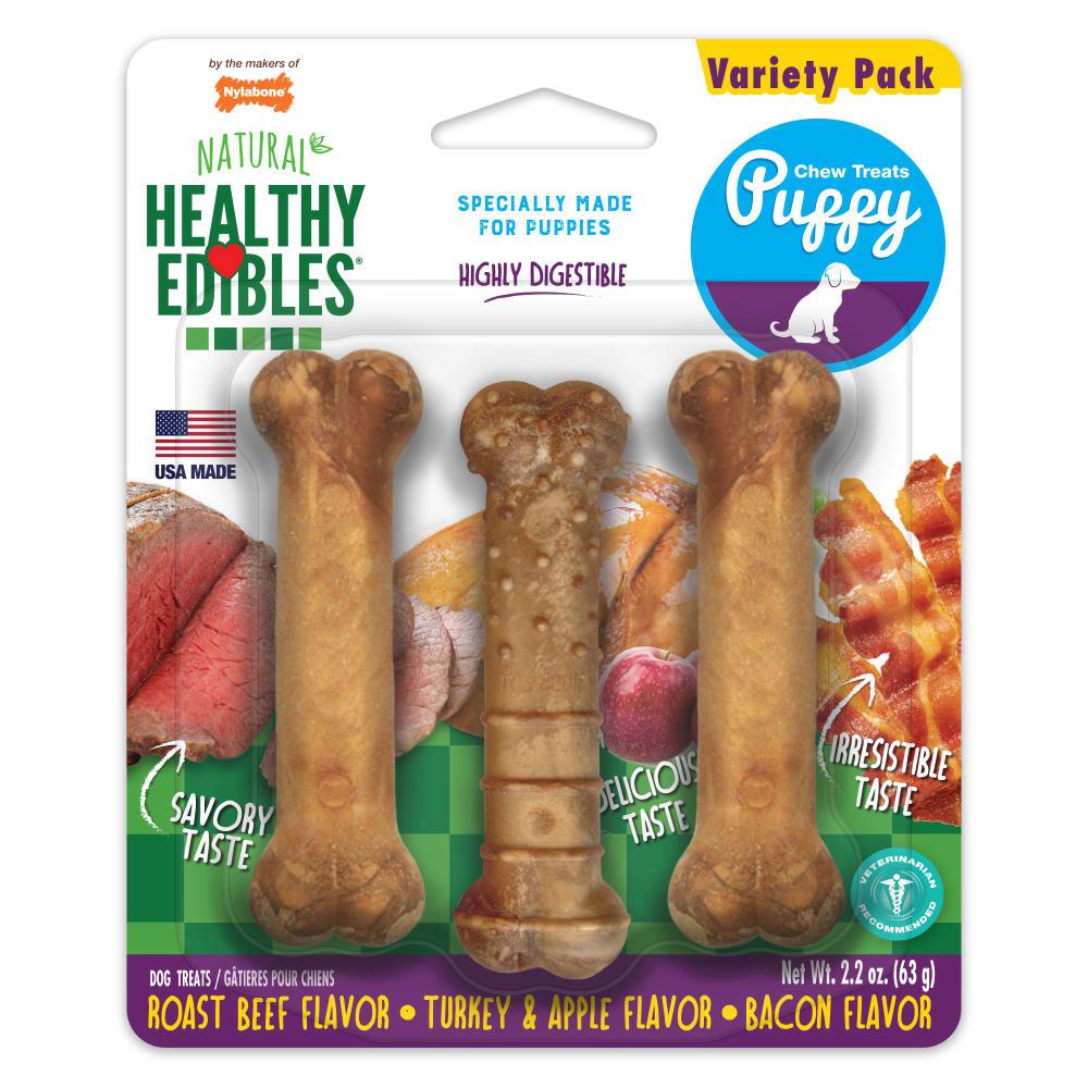 Nylabone Healthy Edibles All-Natural Long Lasting Puppy Dog Chew Treats  USA |  AYFUO-6538