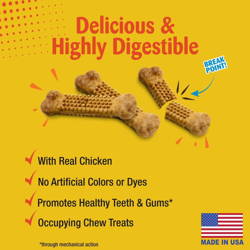 Nylabone Natural Nubz Chicken Treats Dog Chew Treats  USA |  BHCOL-4765