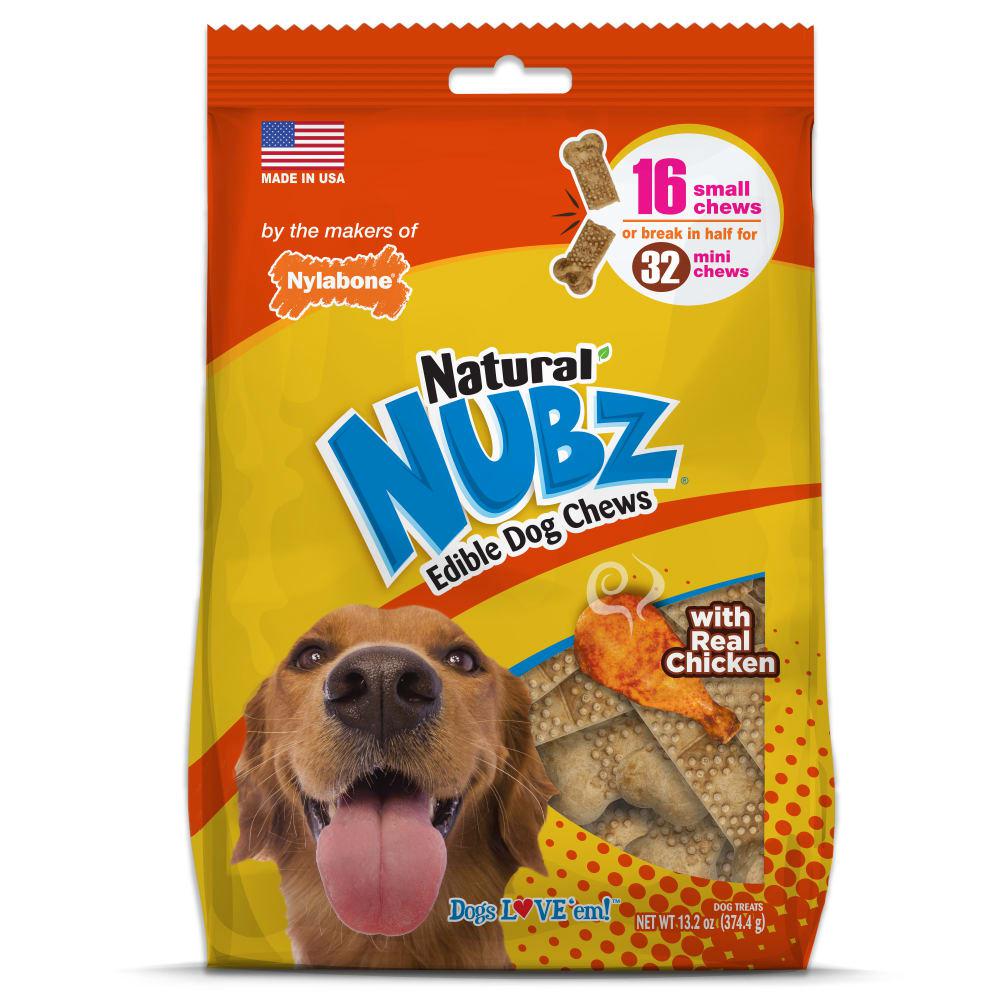 Nylabone Natural Nubz Chicken Treats Dog Chew Treats  USA |  BHCOL-4765