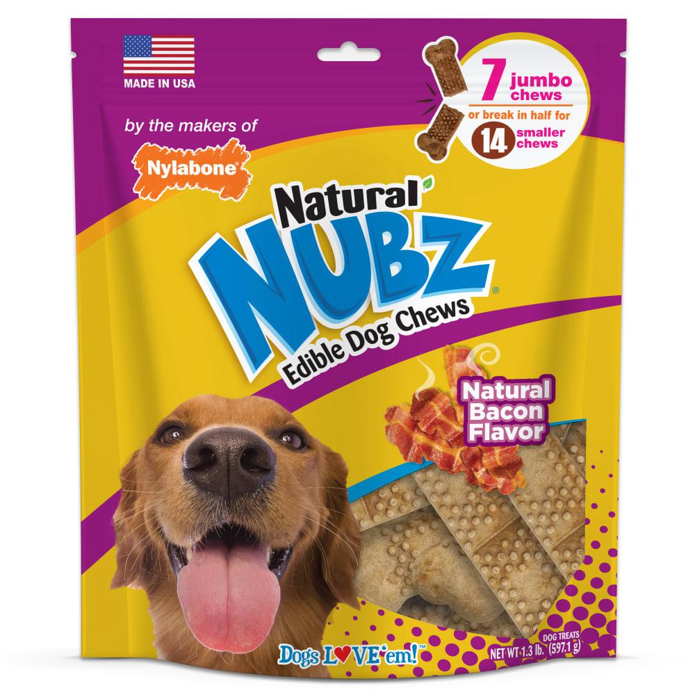 Nylabone Natural Nubz Long Lasting Bacon Treats Dog Chew Treats  USA |  NHXJW-2061