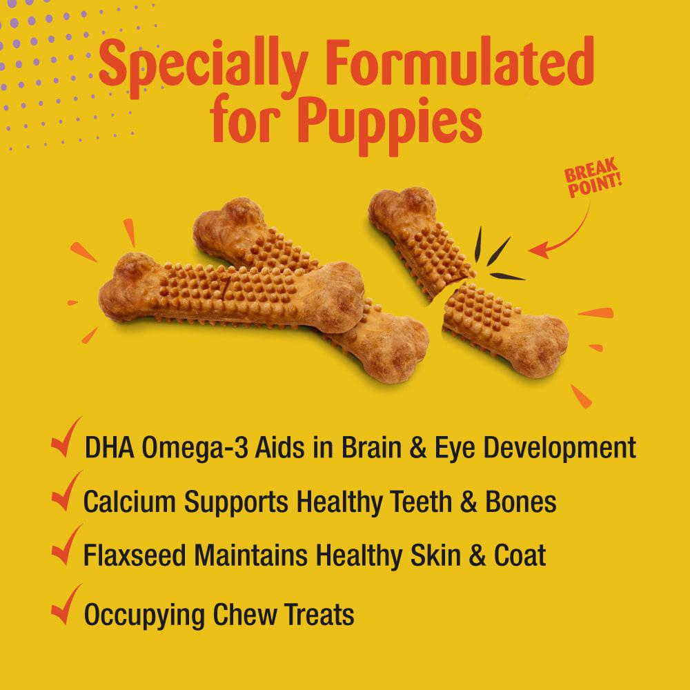 Nylabone Natural Nubz Puppy, Turkey & Sweet Potato Flavor Dog Chew Treats  USA |  VWZDG-8162