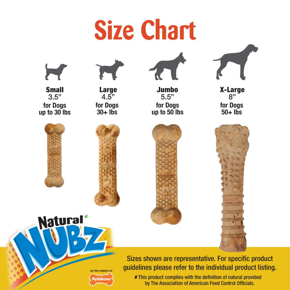 Nylabone Natural Nubz Puppy, Turkey & Sweet Potato Flavor Dog Chew Treats  USA |  VWZDG-8162