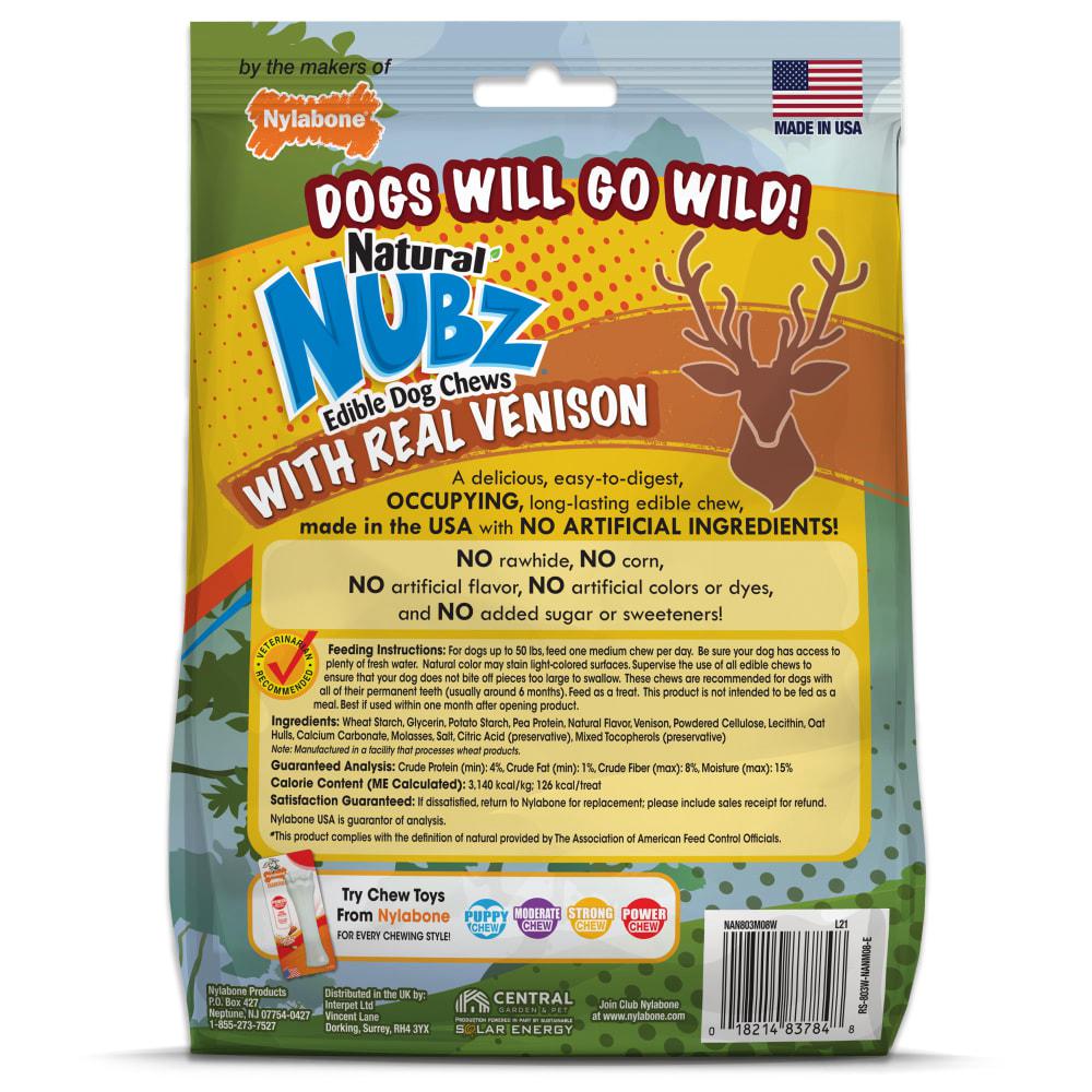 Nylabone Nubz WILD Antler Natural Long Lasting Edible Venison Dog Chew Treats  USA |  JVHUD-4608