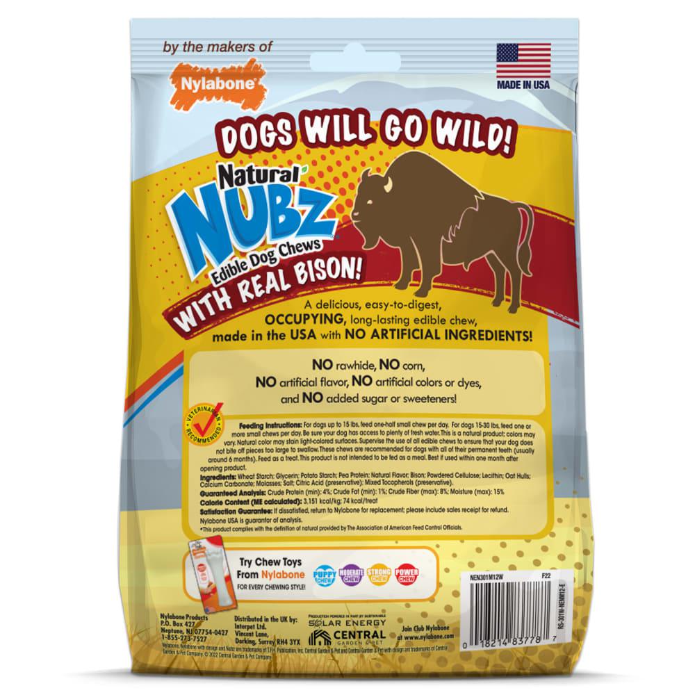 Nylabone Nubz WILD Natural Long Lasting Edible Bison Dog Chew Treats  USA |  LJIQY-9015