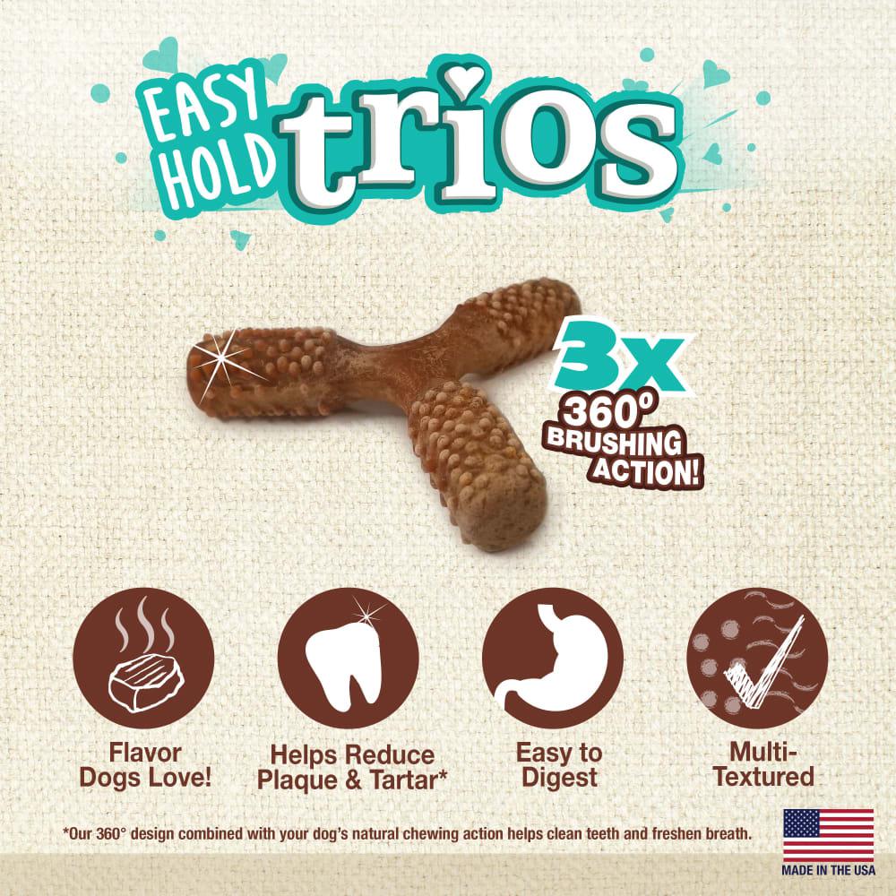 Nylabone Nutri Dent Easy Hold Trios Dental Treats Dog Chew Treats  USA |  IPCMJ-0683