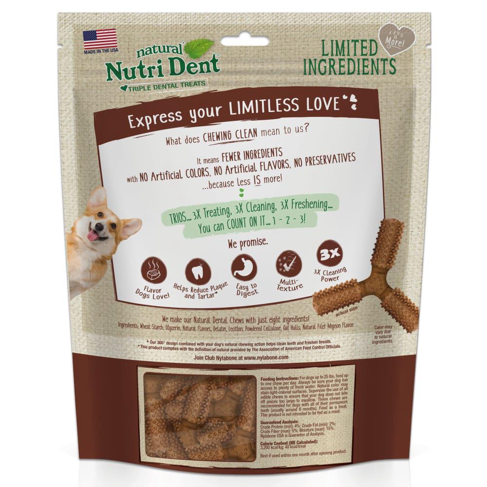 Nylabone Nutri Dent Easy Hold Trios Dental Treats Dog Chew Treats  USA |  IPCMJ-0683