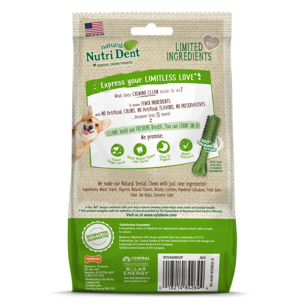 Nylabone Nutri Dent Fresh Breath Flavored Dental Dog Chew Treats  USA |  OXNPV-0745