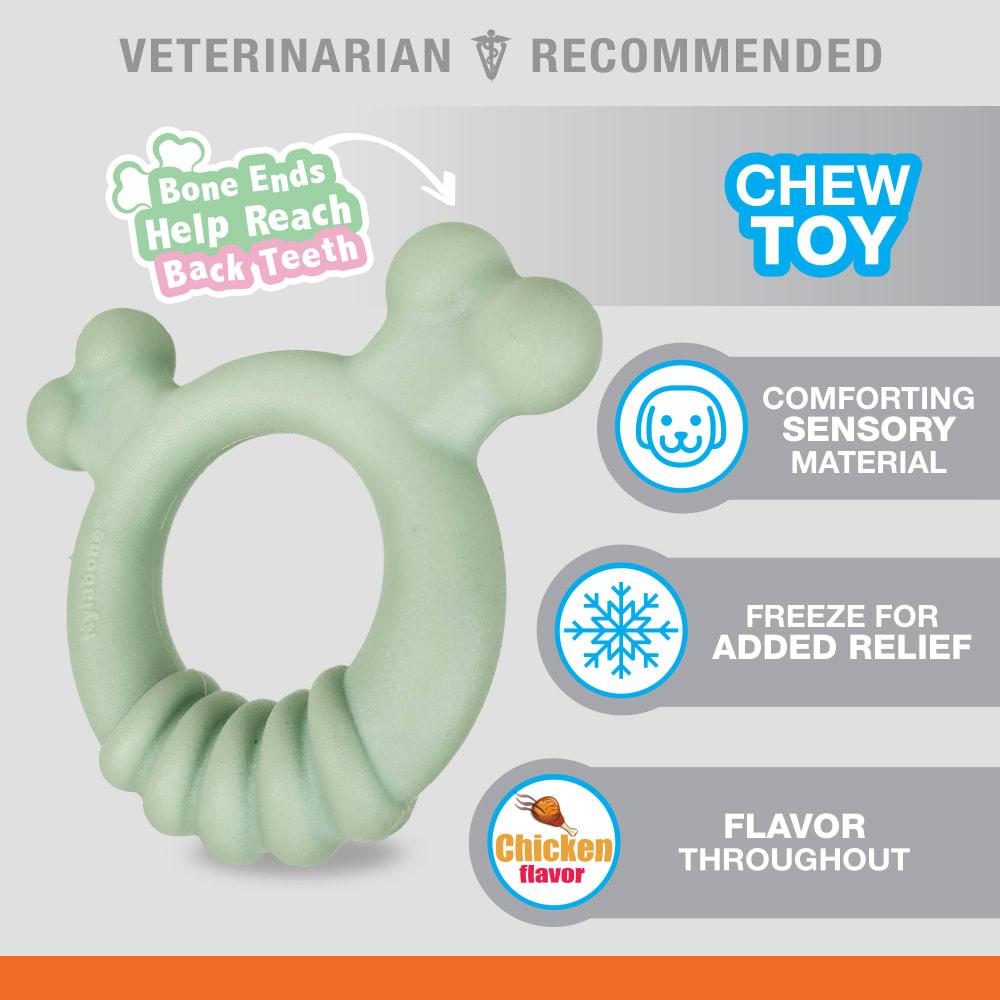 Nylabone Sensory Material Teething Ring Puppy Chew Toys  USA |  FNGPQ-1834