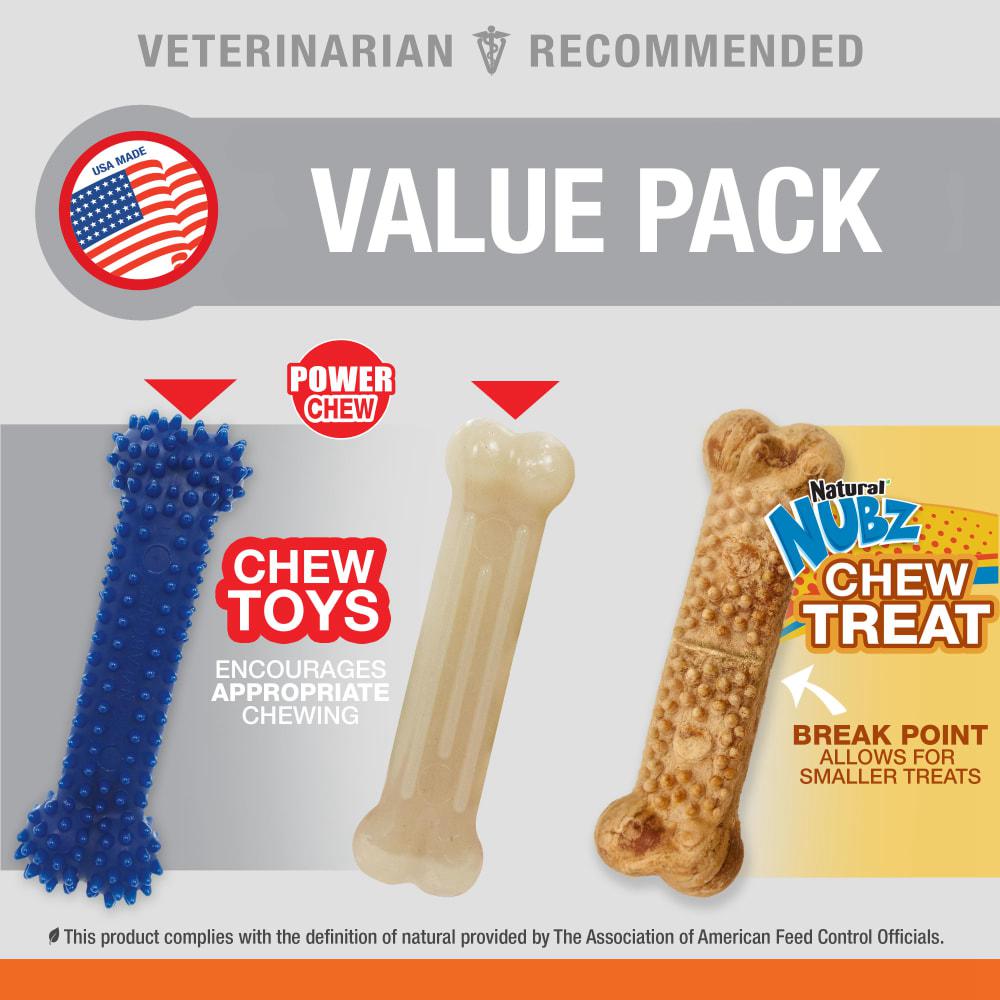 Nylabone Small Value Pack Flexi Chew® Toys  USA |  QLRAC-6204